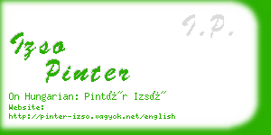 izso pinter business card